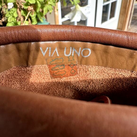 Via Uno Leather Moccasin Boots Womens SZ 5/36 Brazil Handcrafted Boho Minimalist - Picture 8 of 8